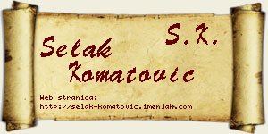Selak Komatović vizit kartica